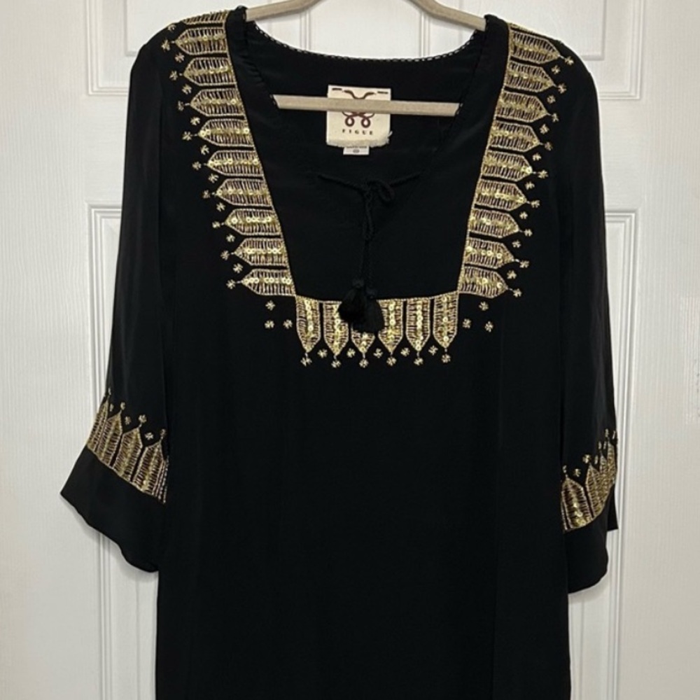 Figue Embroidered Beaded Maxi Dress